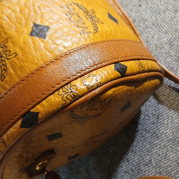 MCM Visetos Barrel Bag in Cognac - Picture 7 of 15